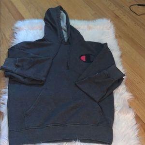 Charcoal Gray Champion Sweatshirt with Big C (Men)